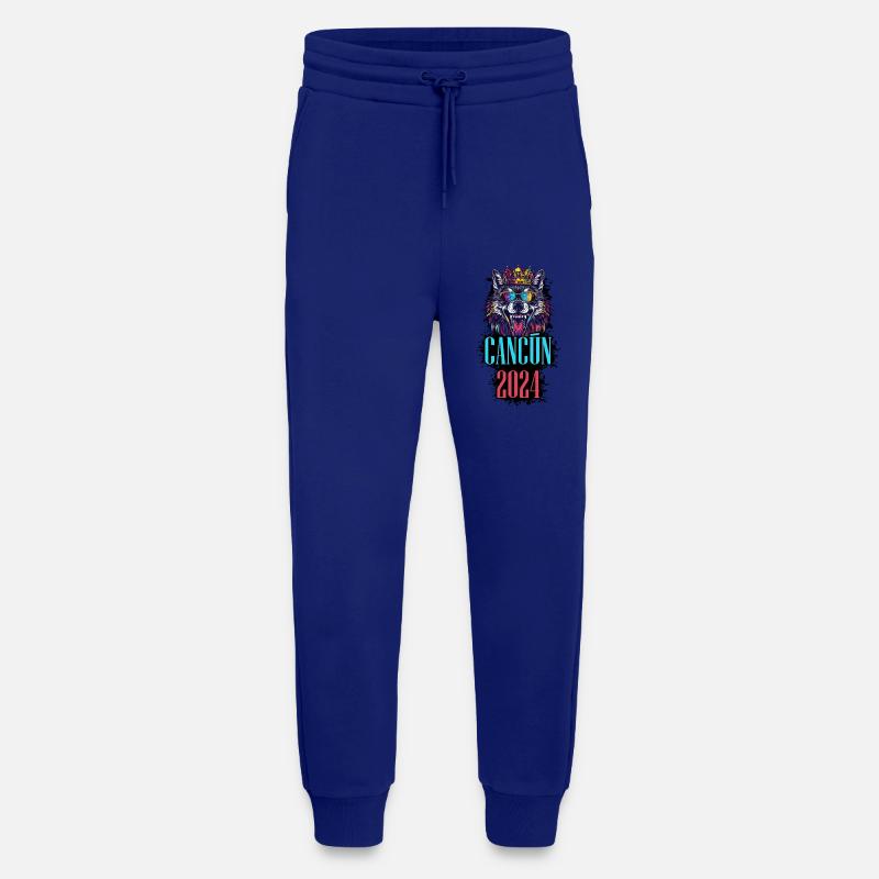 Cancun 2024 Vacation Wolf - Jogging Pants - made by SPREAD  - Iconic Blue