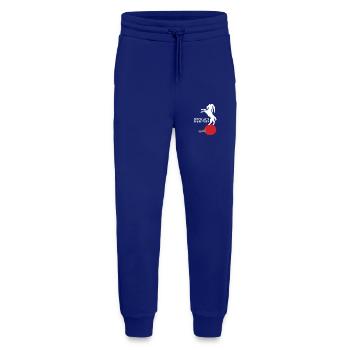 Tennis Ziege lustiger Spruch Bock auf Tischtennis - Jogginghose - made by SPREAD - Iconic Blue - Vorne