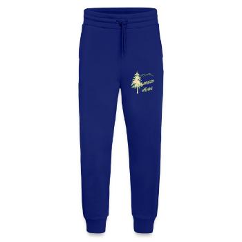 nature 40 sapins et montagnes e 1 - Pantalon de jogging bio décontracté fabriqué en UE - Iconic Blue - Devant