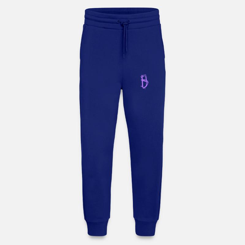 Large B in purple - Jogging Pants - made by SPREAD - Iconic Blue