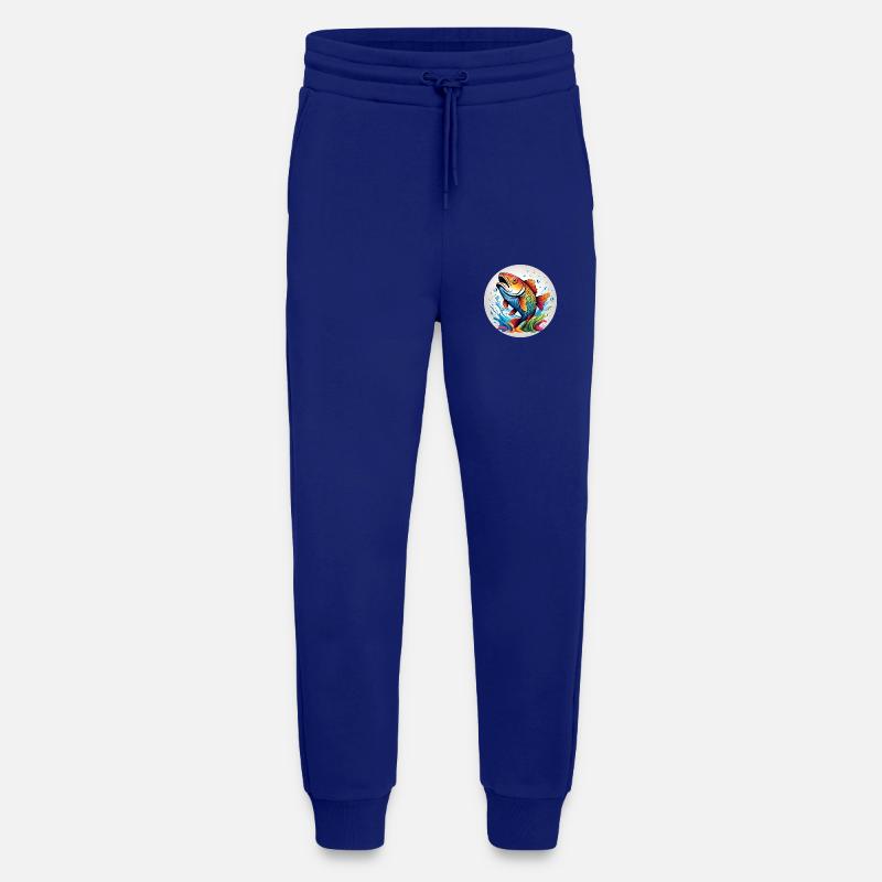 Fish Round Batch - Jogging Pants - made by SPREAD  - Iconic Blue