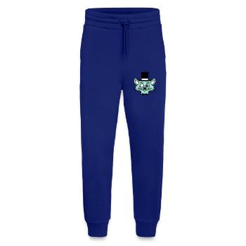 Sir Cat Gentleman Chapeau haut de forme Monocle Rich Gentleman - Pantalon de jogging bio décontracté fabriqué en UE - Iconic Blue - Devant