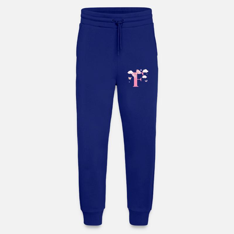 Buchstabe f rosa Wolken - Jogginghose - made by SPREAD - Iconic Blue