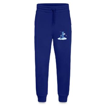 Buchstabe j Blaue Wolken Flugzeug Kind - Jogginghose - made by SPREAD - Iconic Blue - Vorne