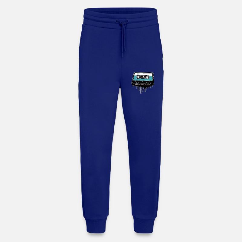 Cassette melting 80's motif - Jogging Pants - made by SPREAD - Iconic Blue