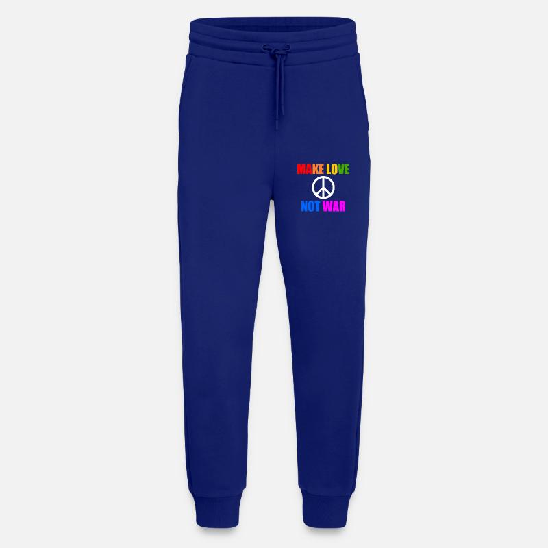 Make love not war - Jogginghose - made by SPREAD - Iconic Blue