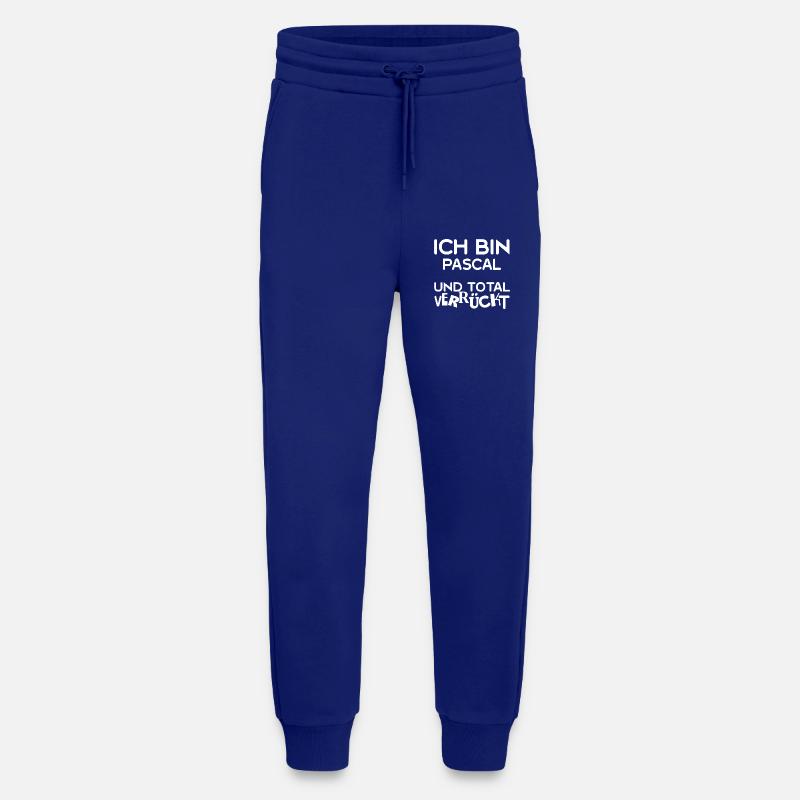 Cadeau pour Pascal - Pantalon de jogging bio décontracté fabriqué en UE - Iconic Blue