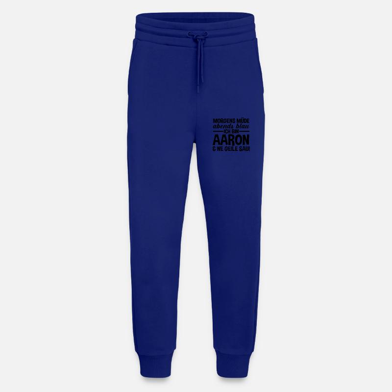 First name Aaron - Jogging Pants - made by SPREAD  - Iconic Blue
