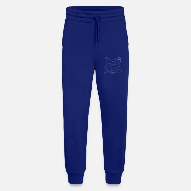 Fuchs polygons white - Jogging Pants - made by SPREAD  - Iconic Blue