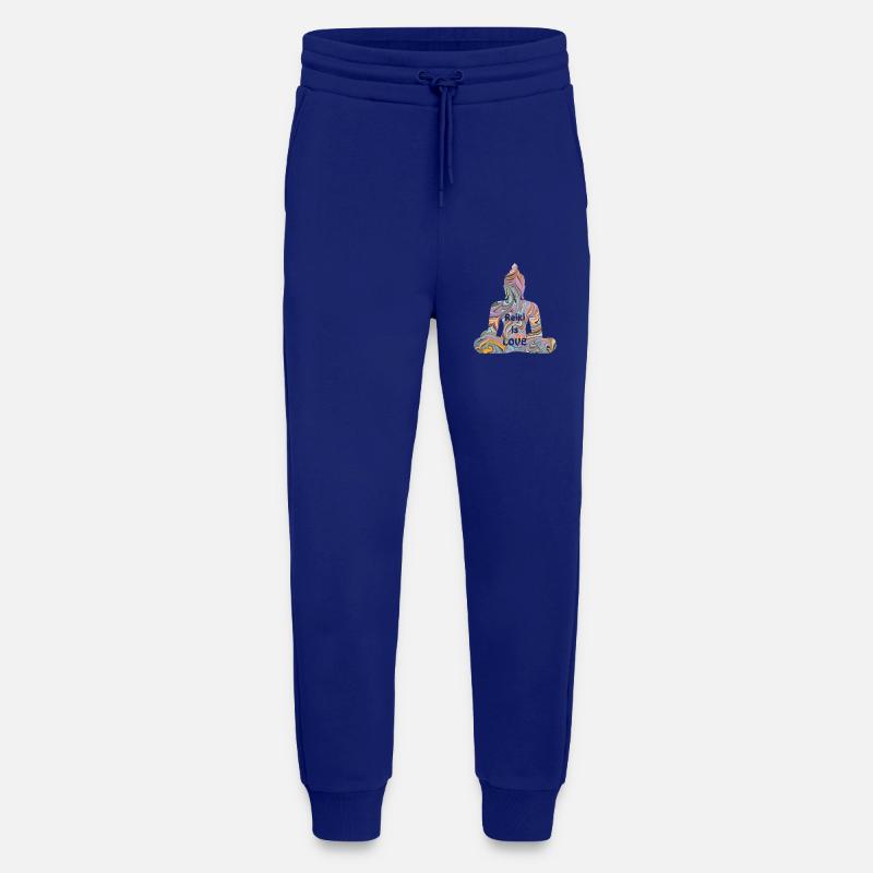reiki avec bouddha e 14 - Pantalon de jogging bio décontracté fabriqué en UE - Iconic Blue