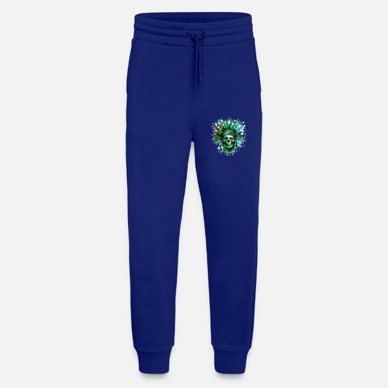 Chef de crâne indien - Pantalon de jogging bio décontracté fabriqué en UE - Iconic Blue