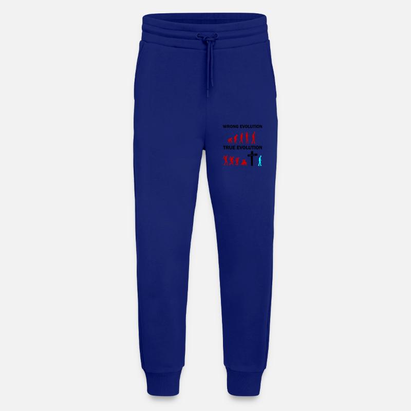 Jésus de la véritable évolution - Pantalon de jogging bio décontracté fabriqué en UE - Iconic Blue
