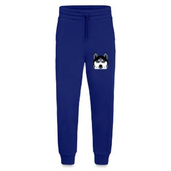 Hund Weißer Husky Gesicht Kopf Schöne Rasse Cool - Jogginghose - made by SPREAD - Iconic Blue - Vorne