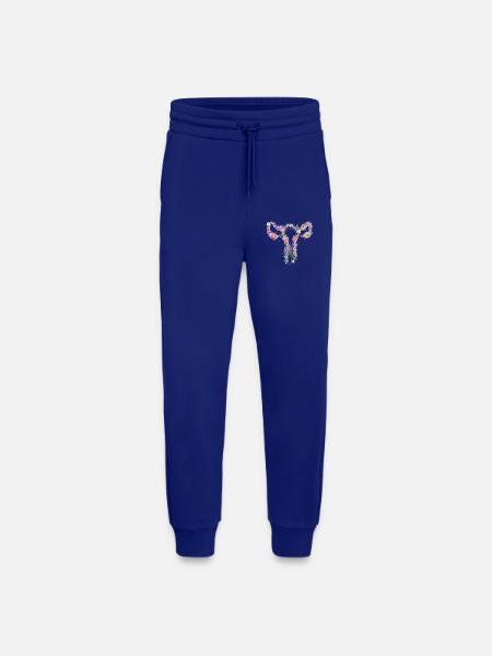Uterus Blumen - Jogginghose - made by SPREAD - Iconic Blue
