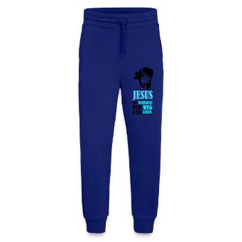 Jesus: The Truth, the Way, and the Life - Jogging Pants - made by SPREAD  - Iconic Blue - Front