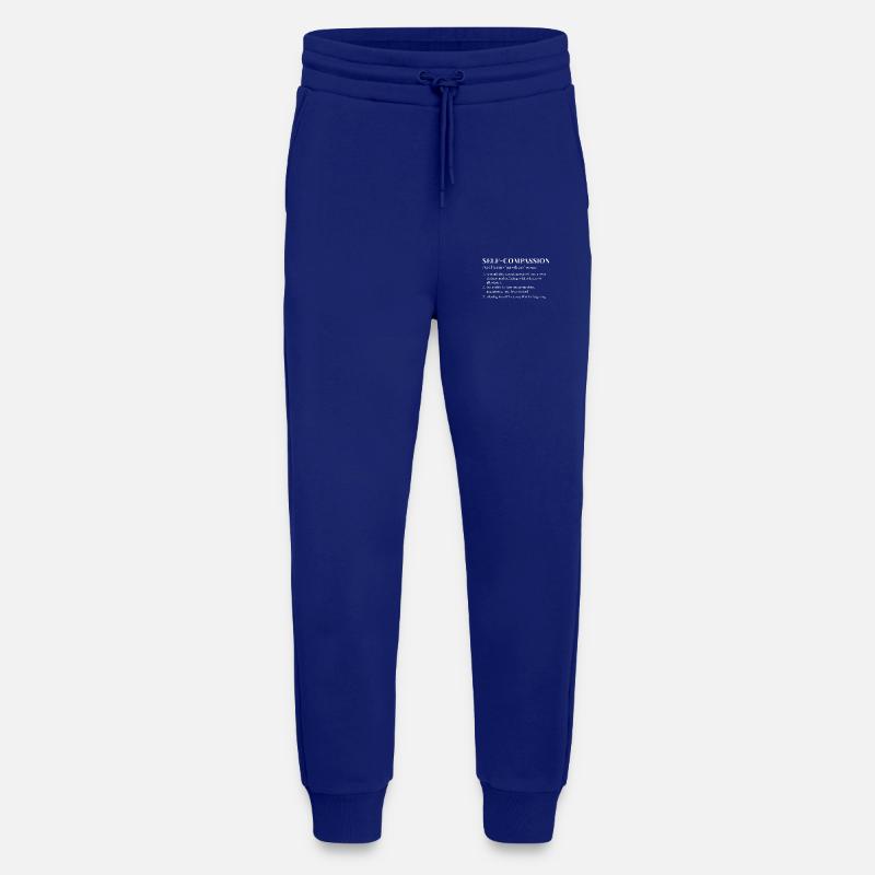 Mindfulness Saying Self Compassion - Jogging Pants - made by SPREAD  - Iconic Blue