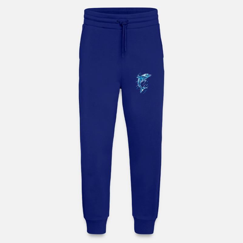 Geometric Dolphin in Blue Tones - Jogging Pants - made by SPREAD - Iconic Blue