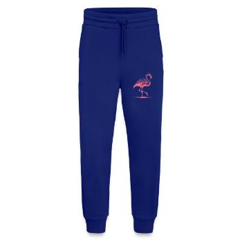 Pretty pink flamingo standing on one leg - Jogging Pants - made by SPREAD  - Iconic Blue - Front
