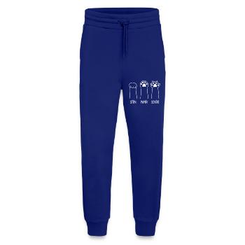 Katzenpfoten Katze Pfote Spiel Stein Papier Schere - Jogginghose - made by SPREAD - Iconic Blue - Vorne