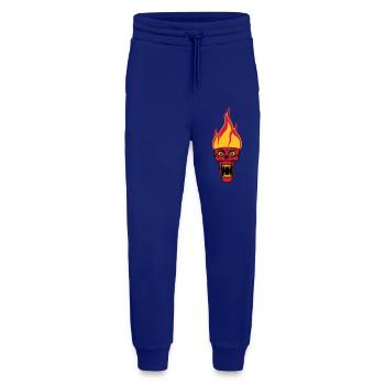 monster hoelle boese horror halloween kopf gesicht - Jogginghose - made by SPREAD - Iconic Blue - Vorne
