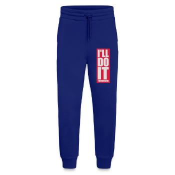 do it tomorrow quote - Jogging Pants - made by SPREAD  - Iconic Blue - Front