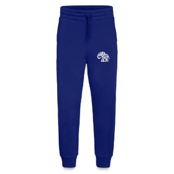 Tatouage d’art éléphant avec de grandes défenses - Pantalon de jogging bio décontracté fabriqué en UE - Iconic Blue - Devant