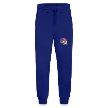 Loutre avec lunettes de soleil et casquette de baseball sur la plage - Pantalon de jogging bio décontracté fabriqué en UE - Iconic Blue - Devant