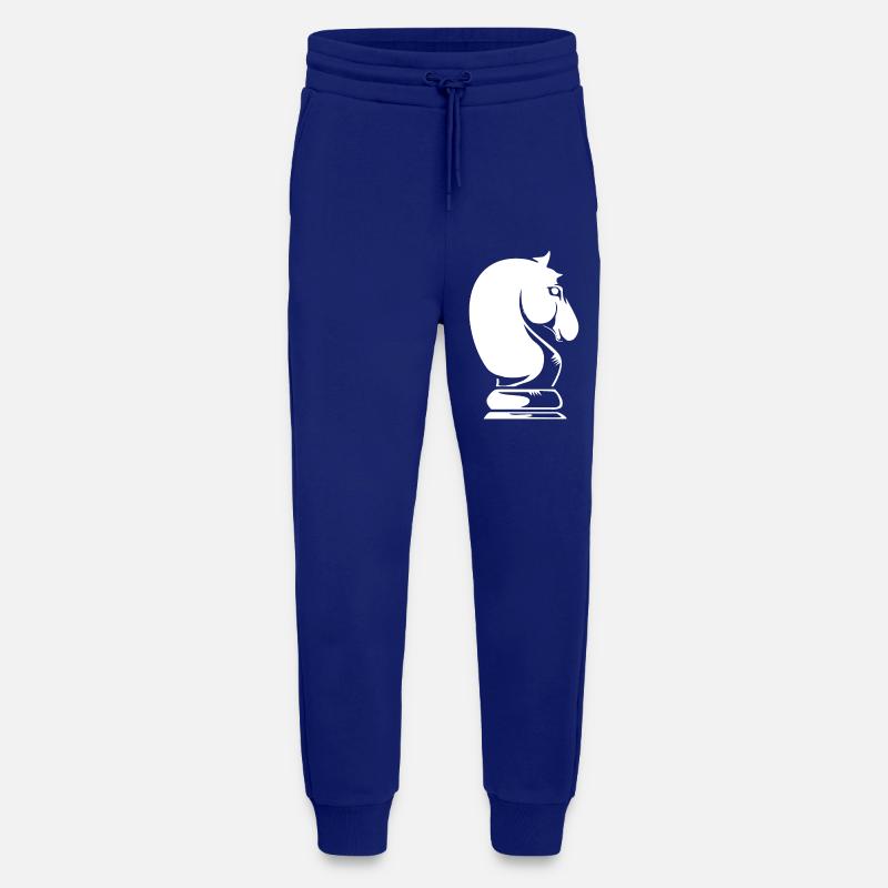 Échecs échecs cavaliers - Pantalon de jogging bio décontracté fabriqué en UE - Iconic Blue