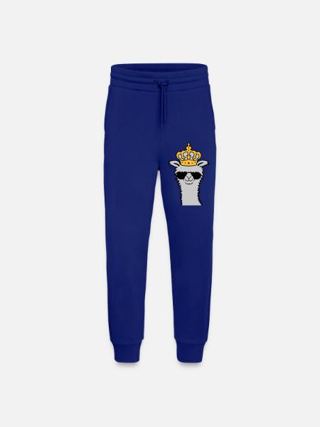 King Llama sunglasses cool - Jogging Pants - made by SPREAD  - Iconic Blue