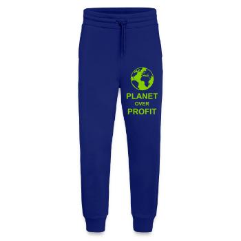 planet over profit Zitat - Jogginghose - made by SPREAD - Iconic Blue - Vorne