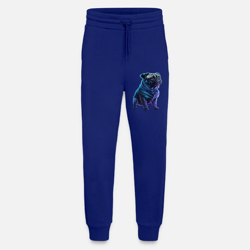 Futuristic Neon Pug - Jogging Pants - made by SPREAD - Iconic Blue