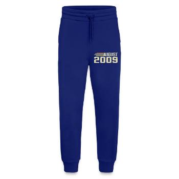 Né en août 2009 Anniversaire Millésime août 2009 - Pantalon de jogging bio décontracté fabriqué en UE - Iconic Blue - Devant