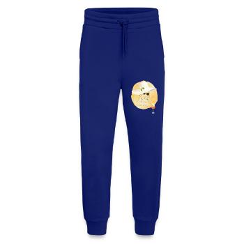 Design Été Amalfi Mood Lemon - Pantalon de jogging bio décontracté fabriqué en UE - Iconic Blue - Devant