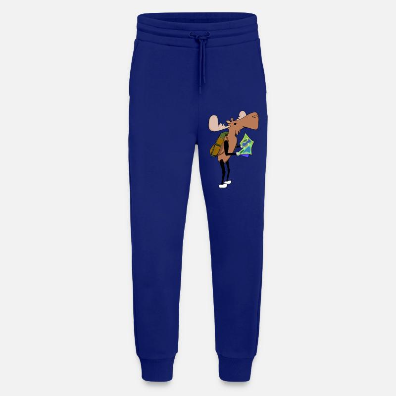 Moose Comic Hiking Map - Jogging Pants - made by SPREAD  - Iconic Blue