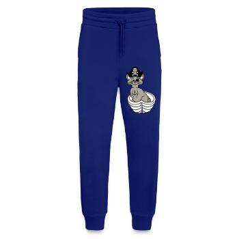 Pirate Cat Buccaneer Eye Patch Hat Rowing Boat - Jogging Pants - made by SPREAD  - Iconic Blue - Front