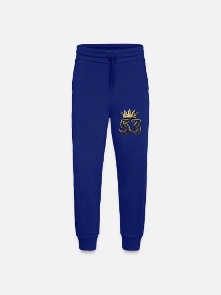 53 Number Crown - Jogging Pants - made by SPREAD - Iconic Blue