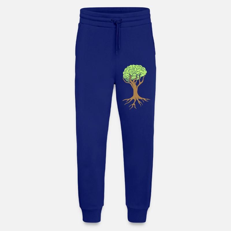 Conception d'arbre de cerveau - Pantalon de jogging bio décontracté fabriqué en UE - Iconic Blue