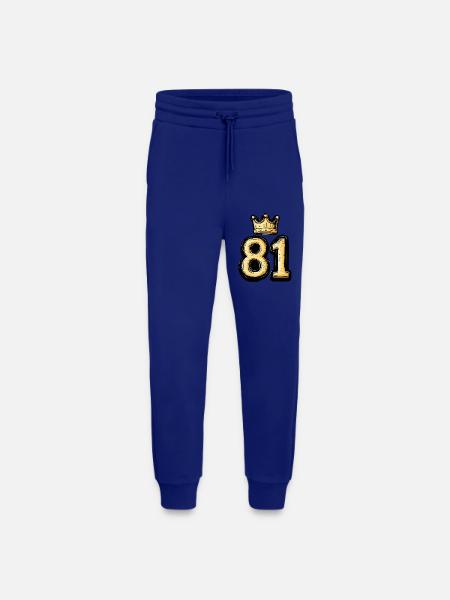 81 Number Krone - Jogging Pants - made by SPREAD - Iconic Blue
