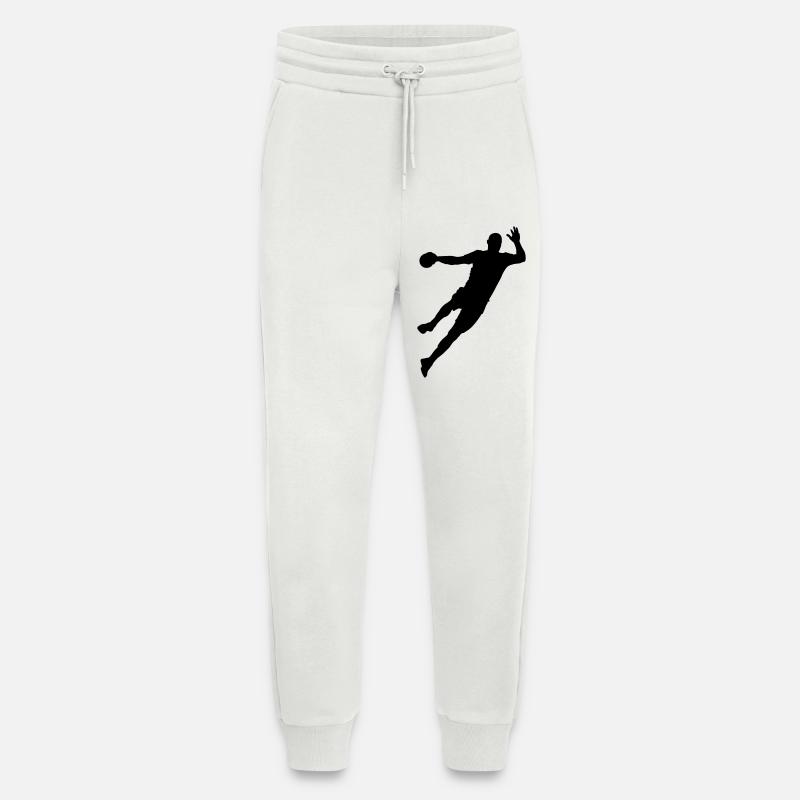 Handball Spieler Sprungwurf Geschenk - Jogginghose - made by SPREAD - OFF WHITE
