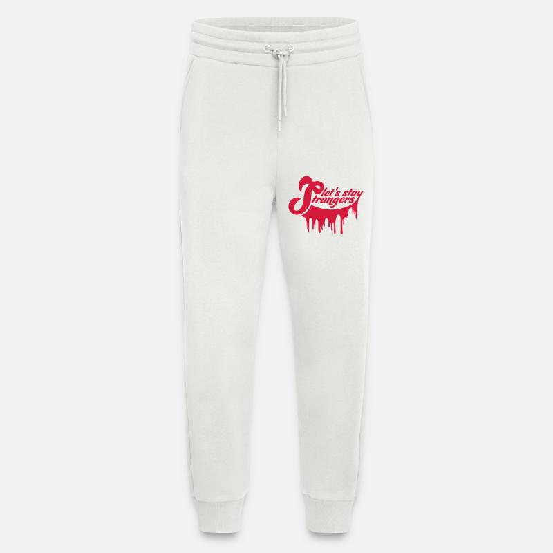 Citation Restons Strangers - Pantalon de jogging bio décontracté fabriqué en UE - OFF WHITE