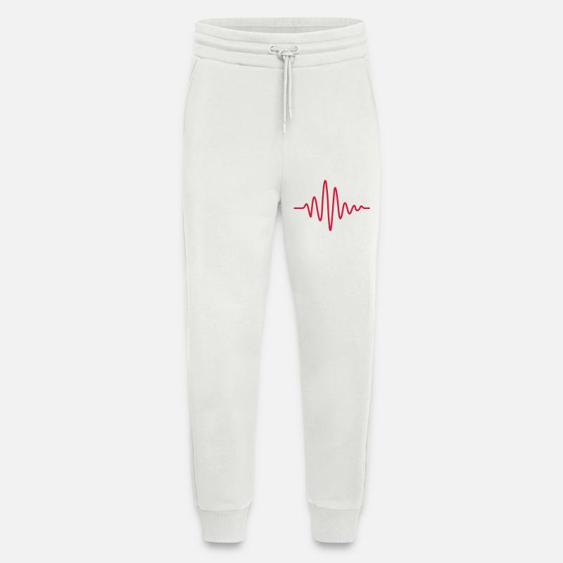 Puls Herzschlag Frequenz Anzeige - Jogginghose - made by SPREAD - OFF WHITE
