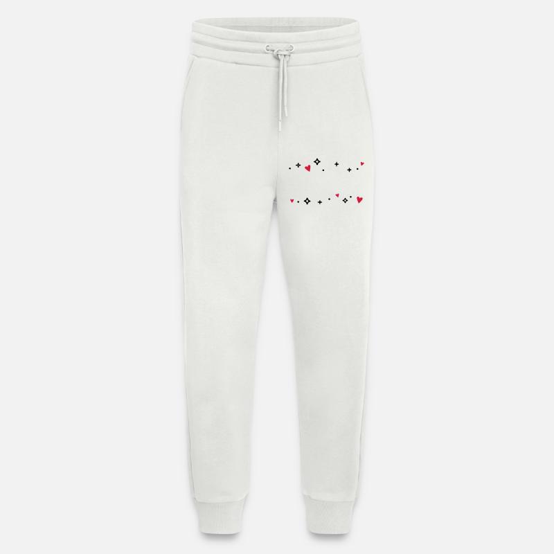 Herzen Sternchen Glitzer - Jogginghose - made by SPREAD - OFF WHITE
