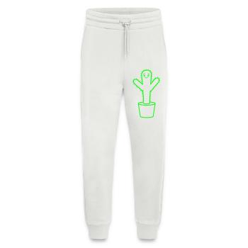 Cactus Plante Épineux Épineux Déserts Cactus - Pantalon de jogging bio décontracté fabriqué en UE - OFF WHITE - Devant