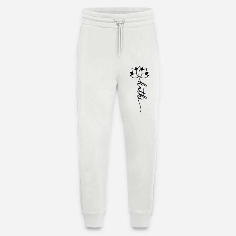 Kathi Name Blumenschrift - Jogginghose - made by SPREAD - OFF WHITE