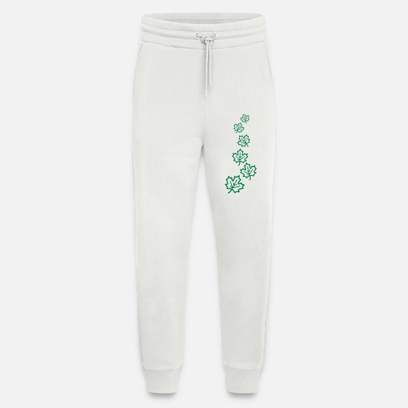 Maple Leaf Leaves Autumn Icon - Jogging Pants - made by SPREAD  - OFF WHITE