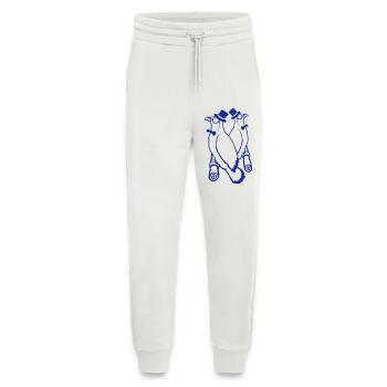Sir Birds Team Hat Monocle Glasses 2 Rich Friends - Jogging Pants - made by SPREAD  - OFF WHITE - Front