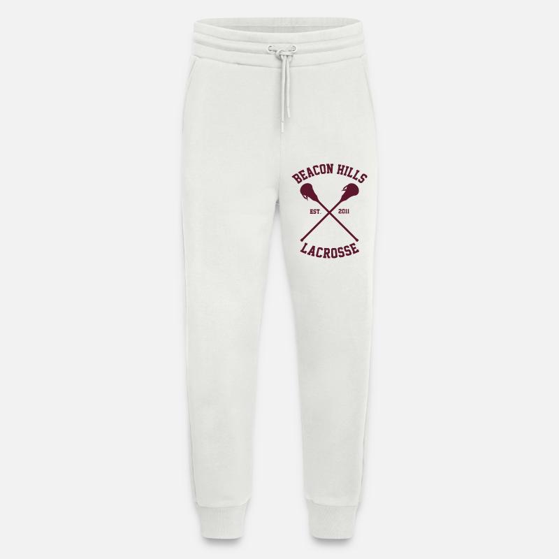 Graphique de crosse beacon hills - Pantalon de jogging bio décontracté fabriqué en UE - OFF WHITE