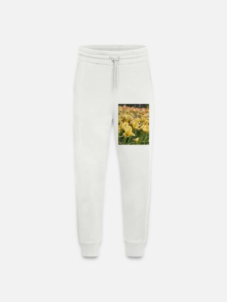 Tulipe Jaune mer - Pantalon de jogging bio décontracté fabriqué en UE - OFF WHITE
