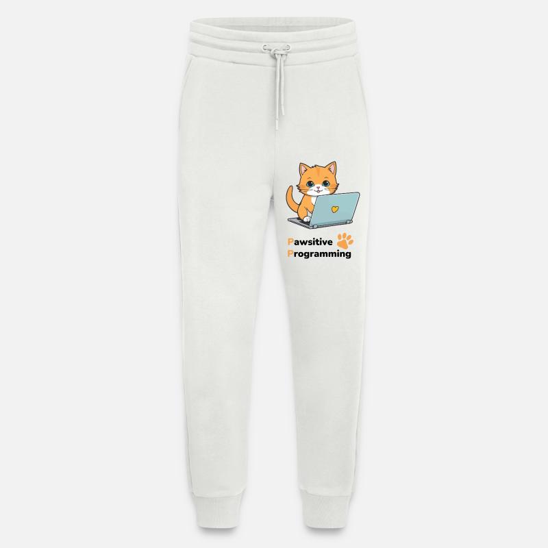 Pawsitive programming - Jogging Pants - made by SPREAD  - OFF WHITE