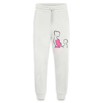 Schwangere mit Sohn Silhouette - Jogginghose - made by SPREAD - OFF WHITE - Vorne